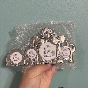 Silver four Dogs Photo Frame